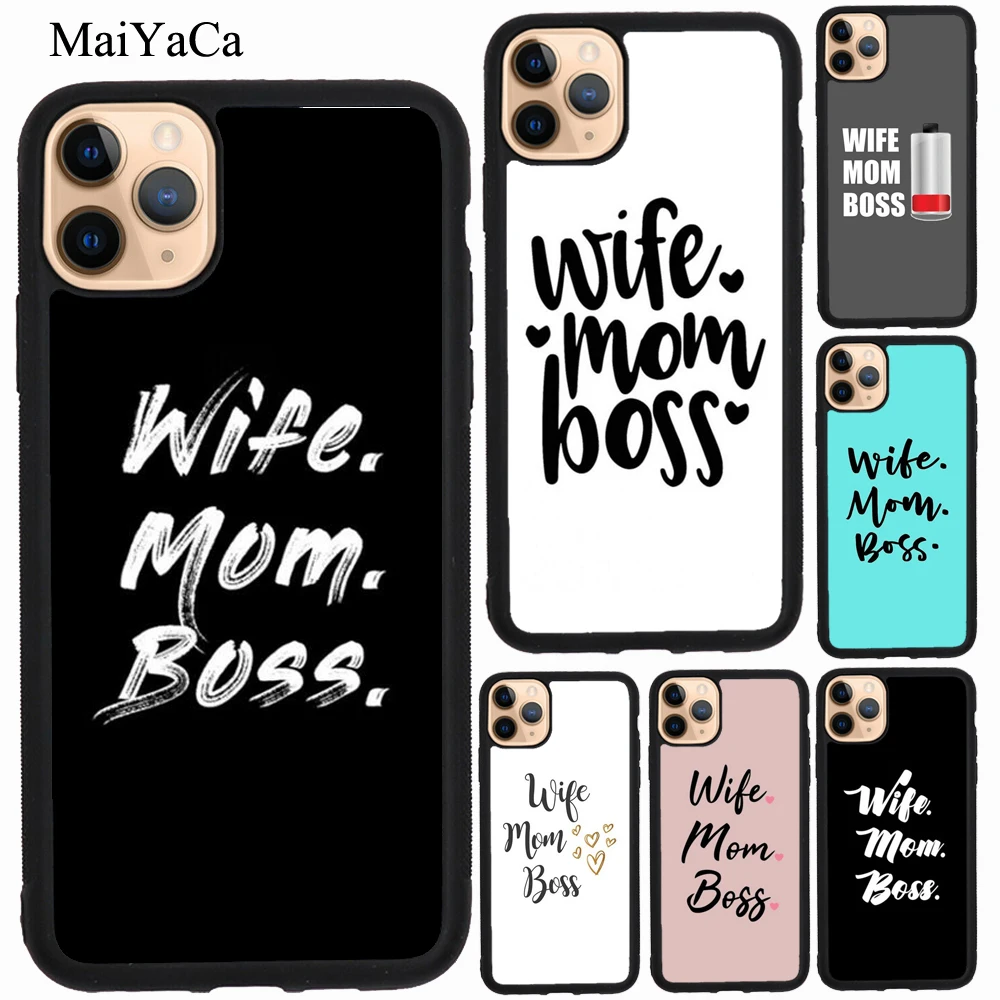 MaiYaCa жена мама Boss для iPhone 7 8 плюс 6S SE 2020 чехол 12 11 Pro Max XS X XR крышка|Бамперы| |