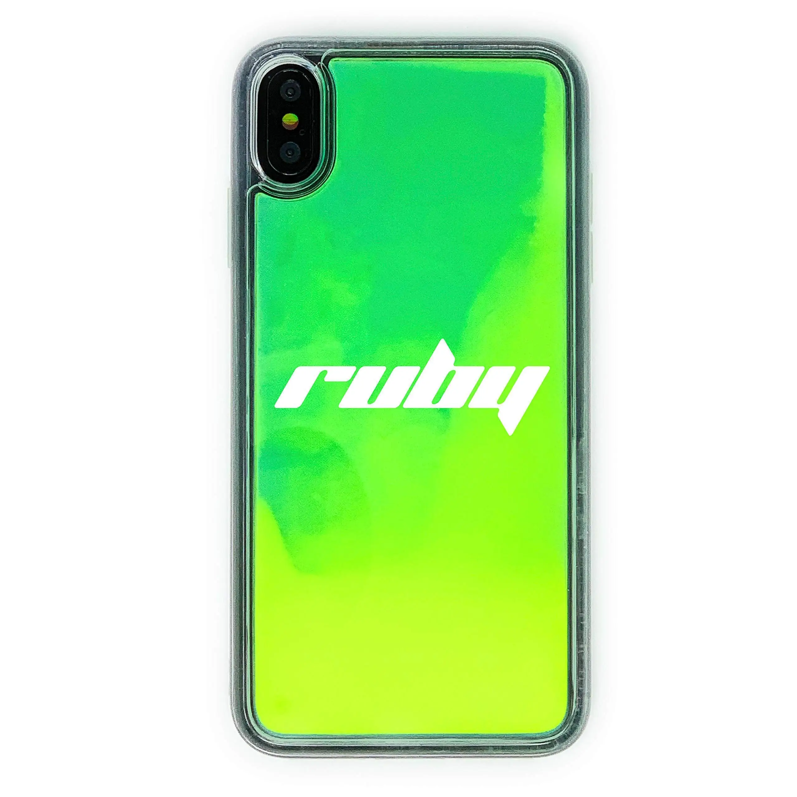 Personalized Neon Green Yellow Liquid Sand Case For Iphone 11 Pro Xs Xr Max 8 7 6 Plus Protective Glow In The Dark Waterfall Phone Case Covers Aliexpress