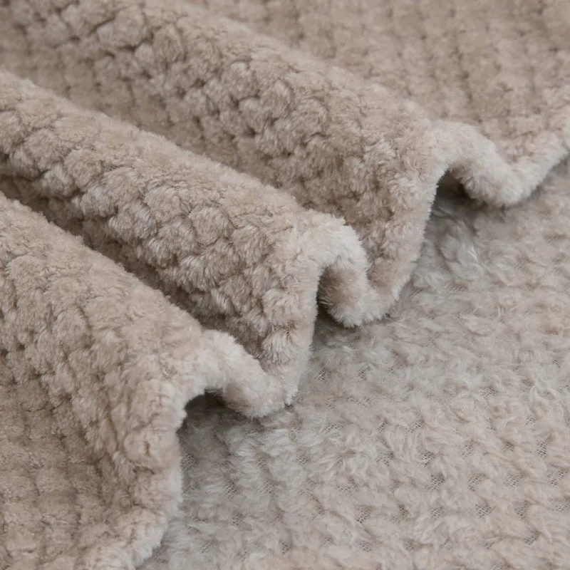 Коралловое Флисовое одеяло, мягкое пушистое Флисовое одеяло в клетку, однотонное современное зимнее постельное белье, покрывало для дивана, покрывало для путешествий z1209