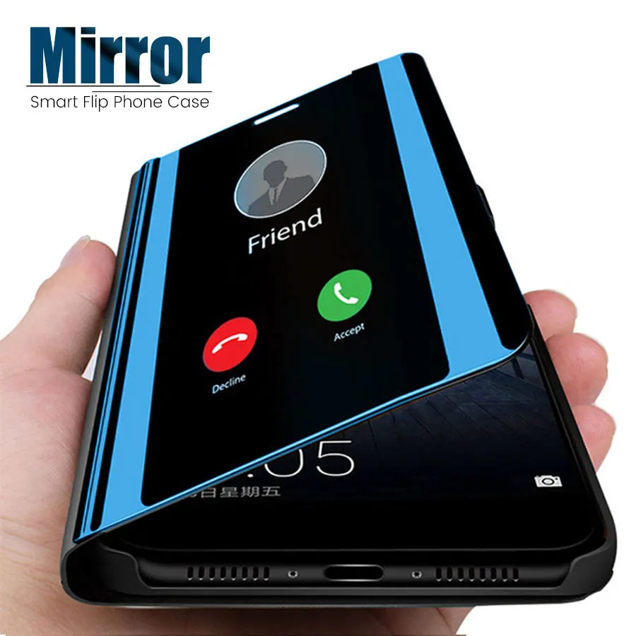 Smart Mirror Phone Case For Xiaomi Mi 9T 6 6X 8 9 SE A2 A3 Lite Mix 2 Max 3 CC9 F1 Redmi Note 10 8T 7 7S 5 5A K20 Pro Cover | Мобильные