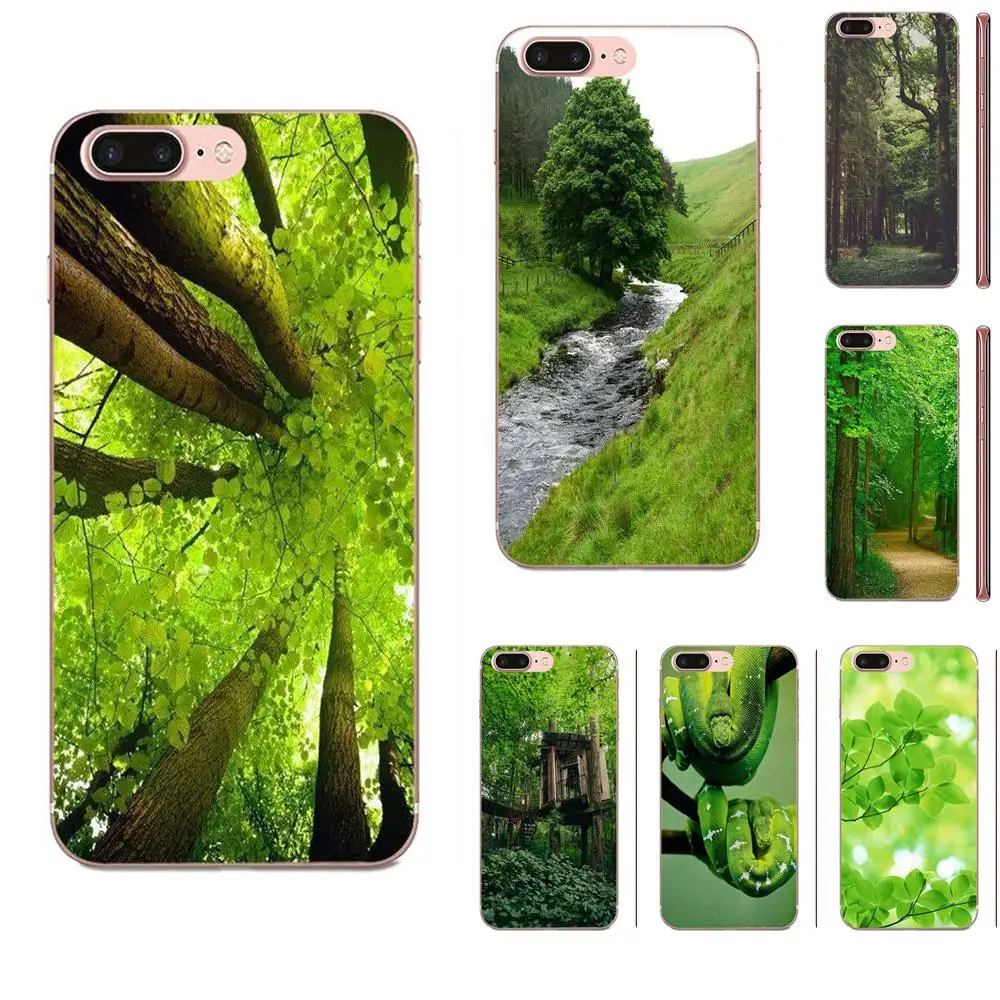 Чехол Life Green Tree из мягкого ТПУ для iPhone SE2020 11 Plus Pro X XS Max XR 8 7 6S SE 4S 5 5C|Бамперы| |