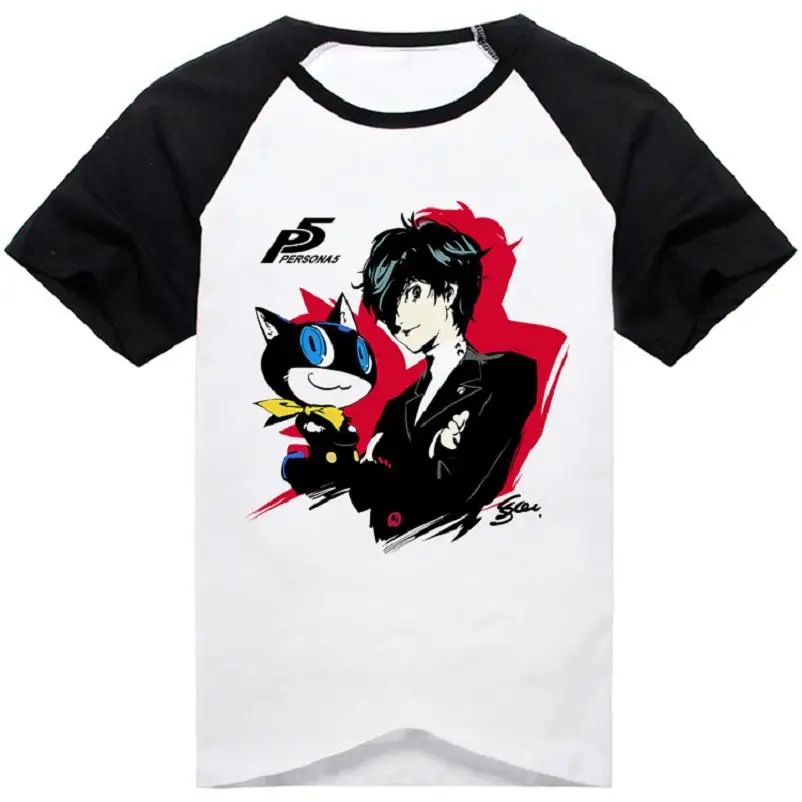 High-Q унисекс Persona5 P5 Футболка Harajuku Ryuji Sakamoto Joker Anne Takamaki Morgana хлопковая футболка |