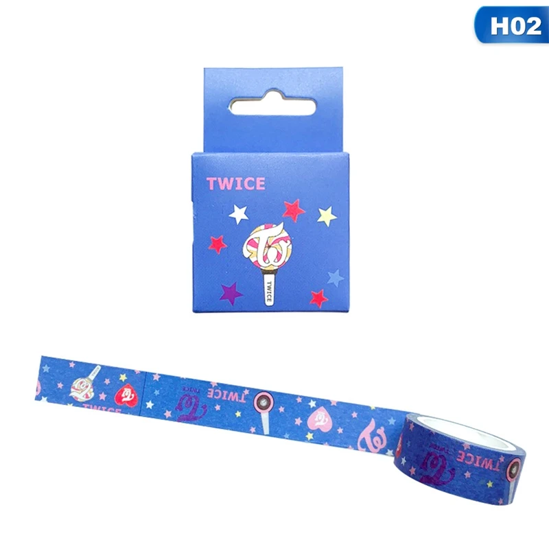 

K-pop SEVENTEEN BLACKPINK Got7 Exo Twice Paper Masking Scrapbook Notebook Sticker Cute Washi Tape 5m