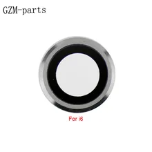 Gzm-части(100 шт./лот) для iPhone 6, объектив задней камеры, объектив большой камеры, запасная часть серого/серебристого/золотого цвета