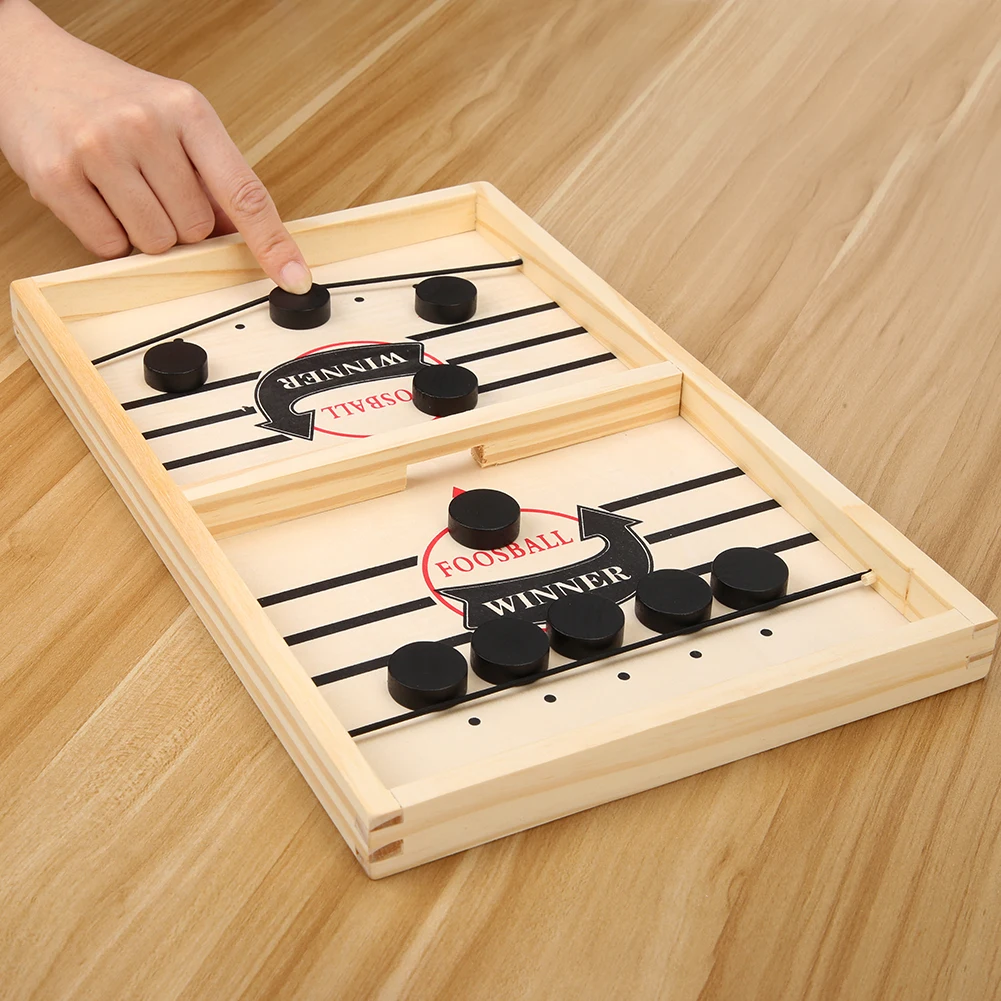 FAST SLING PUCK TABLE BATTLE 2IN1 ICE HOCKEY BOARD GAME TOYS CATAPULT CHESS GIFT 