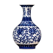 Фарфоровая ваза Цзиндэчжэнь Цветочная композиция украшение синий и белый фарфор антикварное украшение для дома украшение гостиной