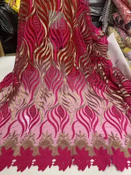 

Latest African Laces Fabrics Embroidered African tulle French Lace Fabric With stones 2019 African French Net NLYSE283