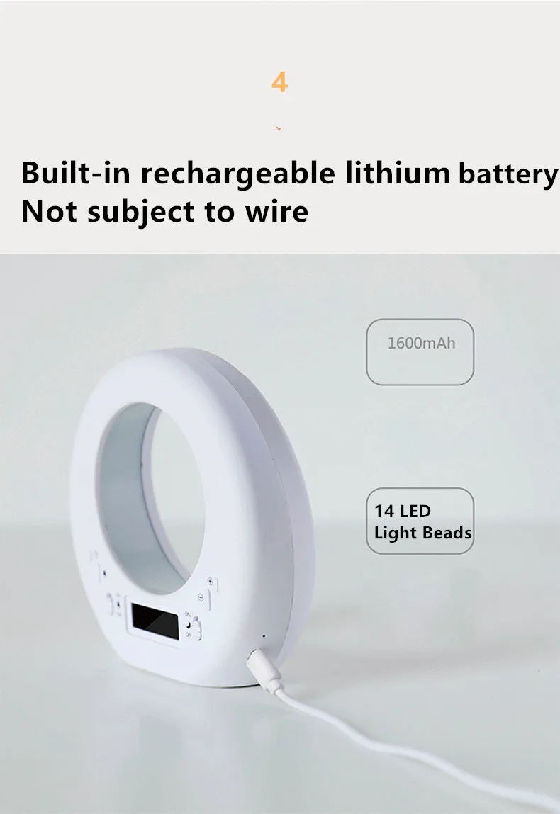 Светодиодный ночник с будильником, светодиодный ночник, часы с usb зарядкой, прикроватный столик, настольная лампа, спальня, Декорации для кабинета, рождественские подарки для детей, креативный