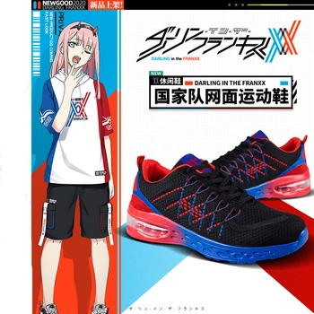 

Anime DARLING in the FRANXX Zero Two 02 Cosplay Spring Summer Breathable Men's Casual Shoes Mesh Casual Shoes Fashion Sneakers