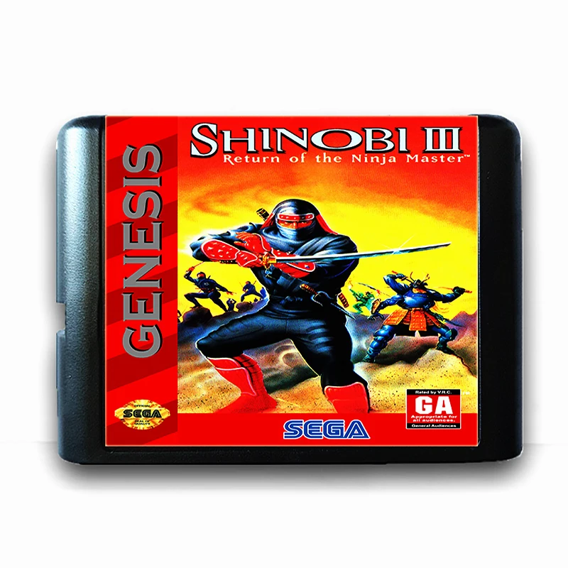 Shinobi 3 for 16 bit Sega MD Game Card for Mega Drive for Genesis US PAL