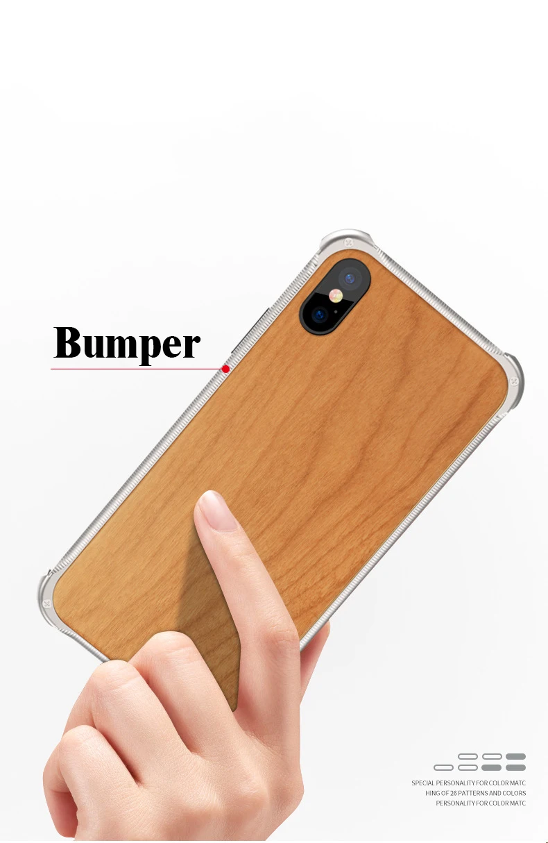 Чехол для iphone 7 из натурального дерева чехол для iphone 7 plus, металлический бампер для iphone XR XS Max Wood, роскошный чехол
