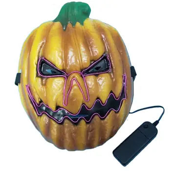 

Halloween Toys Kids LED Mask Fluorescent Pumpkin Terrorist EK Glow Mask Ghost Festival Masquerade Ghost Face Decoration Props