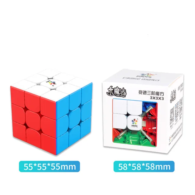 YuXin Little Magic M Magnetic 3x3 Speed Puzzle Light Magic Cube Stickers sticker White Black Stickerless baby kids toys 4