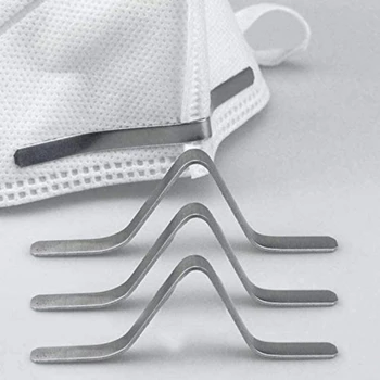 

50Pcs Aluminum Metal Nose Strip Nose Bridge Strips For Mask Adjustable Nose Clips Wire Making Accessories For Sewing Crafts