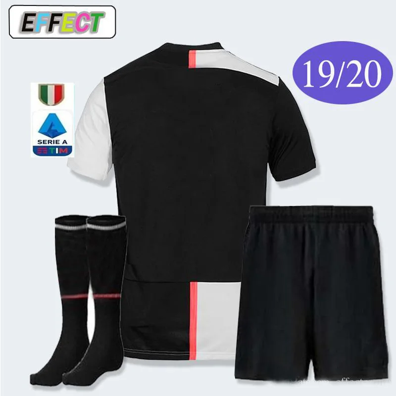Горячая Распродажа juve Serie A patch soccer jersey DE LIGT Ronaldo комплект для взрослых+ носки футболка для футбола размер S-2XL - Цвет: Home