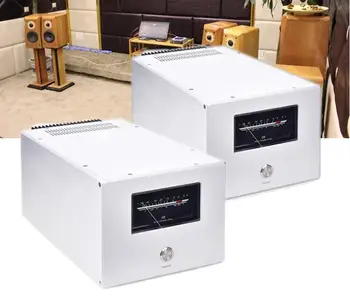 

New arrive hot sale 1 pair Reference goldmund telos.300 Circuit Separate mono 400W+400W Post amplifie VU meter amplifier