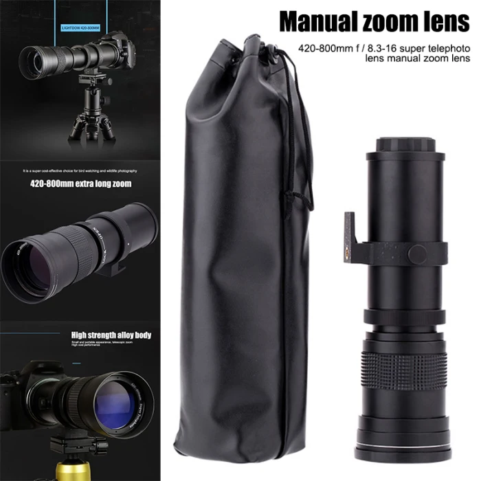 420-800 мм F/8,3-16 Zooms объектив камеры T-Mount для SLR DSLR камеры фотографии принадлежности аксессуары PUO88