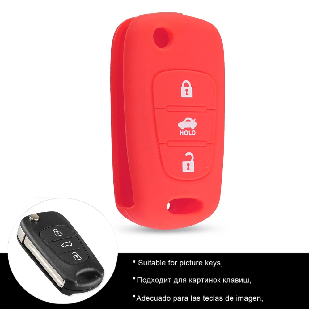 KEYYOU 20 шт. 3BTN силиконовый флип-ключ для автомобиля чехол для Kia RIO K2 K3 K5 Picanto Ceed Cerato Sportage SOUL для hyundai i20 i30