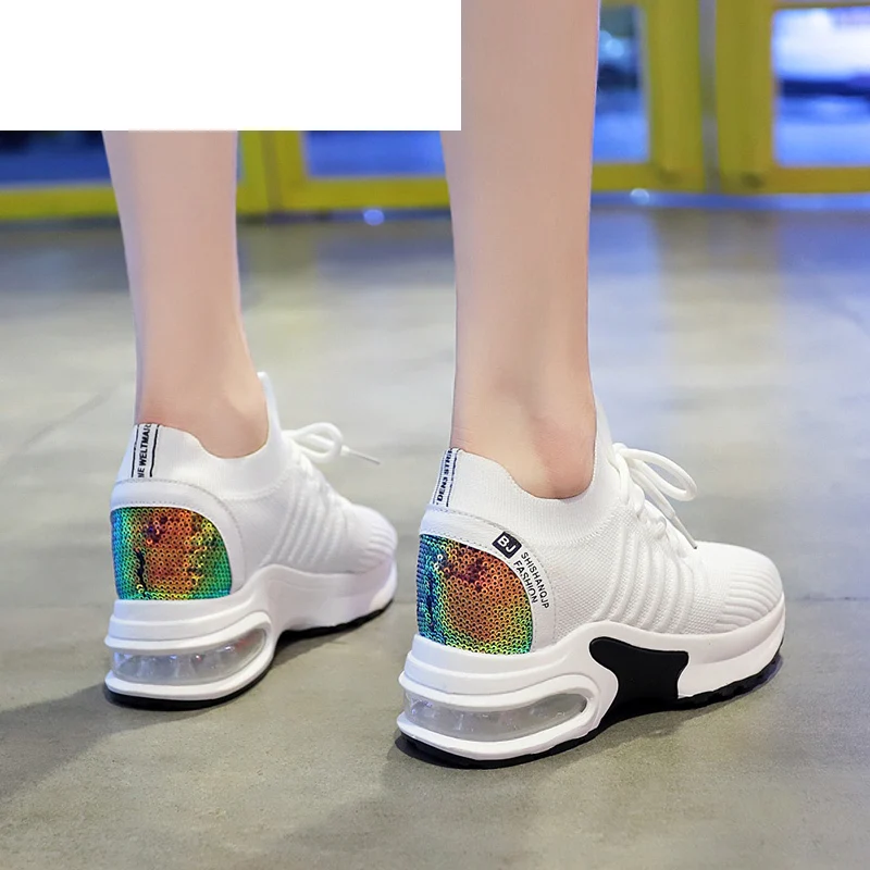 CINESSD/кроссовки на платформе; Zapatos De Mujer; Новинка; женские кроссовки на танкетке; модная повседневная обувь для женщин