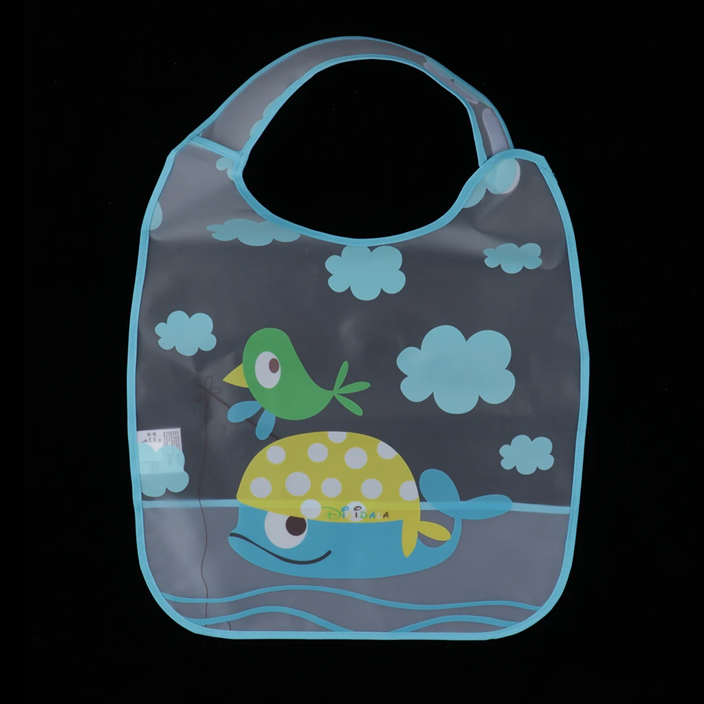 Waterproof Mealtime Bib with Pocket Clothes Protector for Disabled Patients Elderly, Anti-oil Anti-fouling Easy Wipe Clean