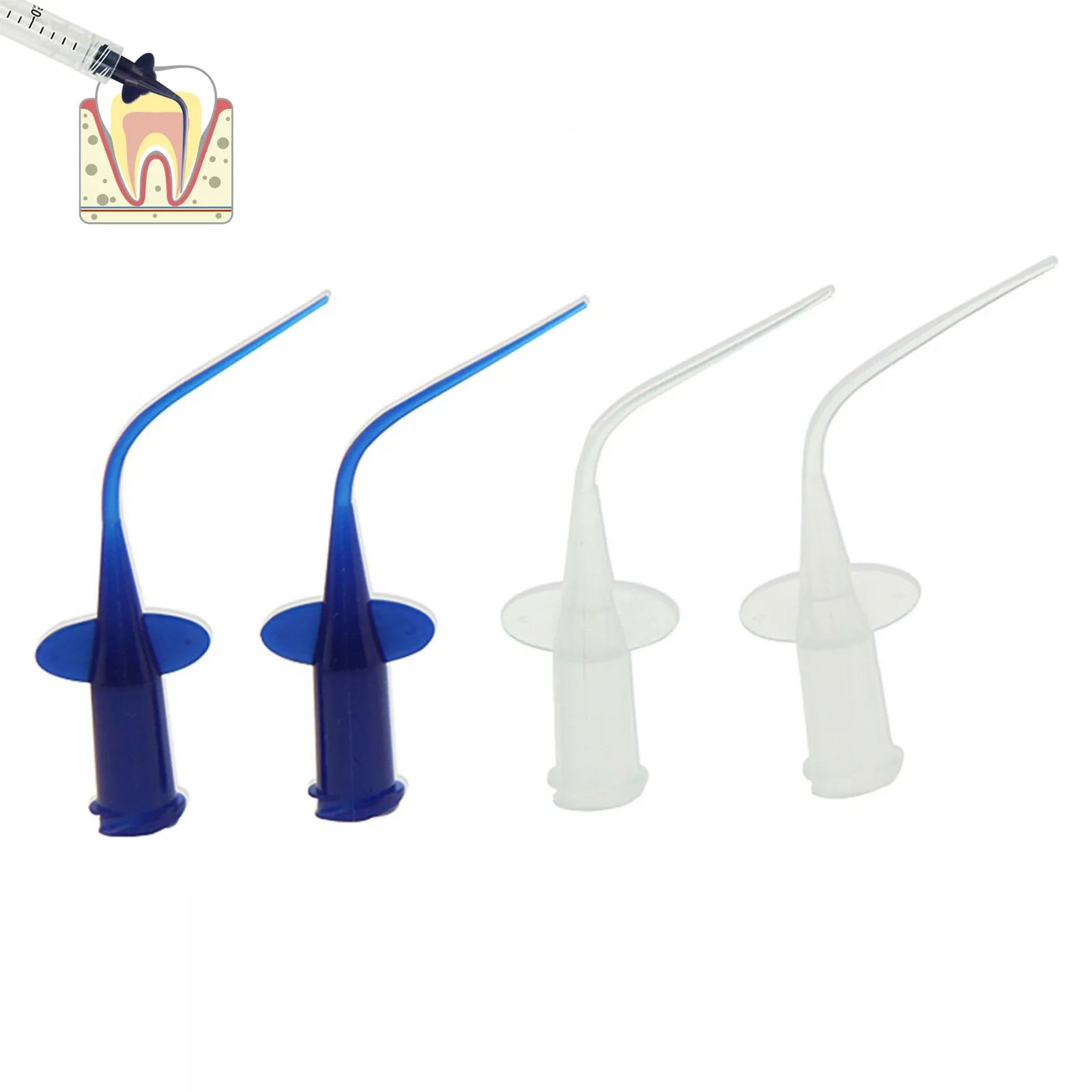10-Pack Dental Curved Tip Irrigation Syringes - 12ml Disposable Oral Care Syringes