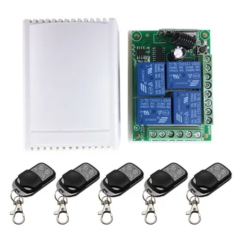 

433Mhz 12V 4CH Wireless Remote Control Switch Relay Receiver Module Receiver Transmitter