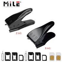 MILE 2 in1 / 3 in1 Micro SIM Nano Mano tarjeta Sim Cutter para iPhone 7 6X8 6S Plus 5S 5 5C SE / Samsung y expulsar Pin clave