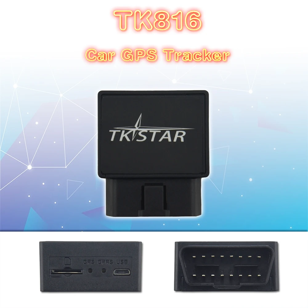 OBD gps устройство слежения TK816 интерфейс для автомобиля GPRS GSM в режиме реального