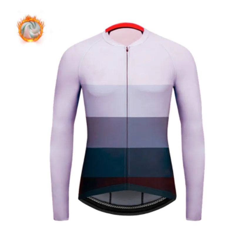 thumbnail image 1 of Camisetas de ciclismo de invierno para hombre, camisetas térmicas de polar para bicicleta, ropa de carreras para equipos profesionales, camisetas de ciclismo de manga larga, superventas 2021, 1 of 4