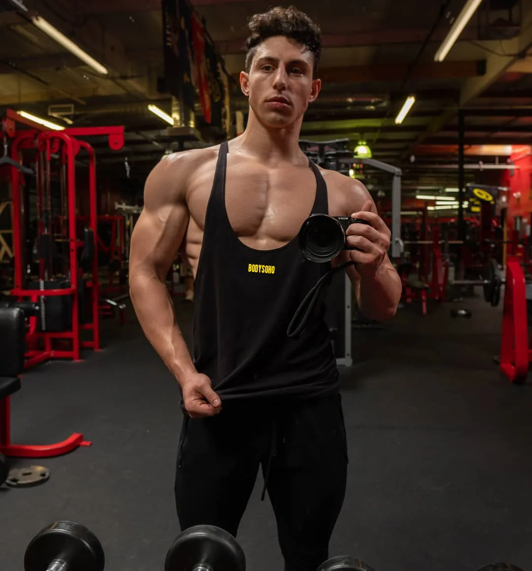 Muscle Dr. Европа и Америка братья стиль здоровая красота спортивный жилет мужской фитнес i-образный жилет Базовая рубашка жилет