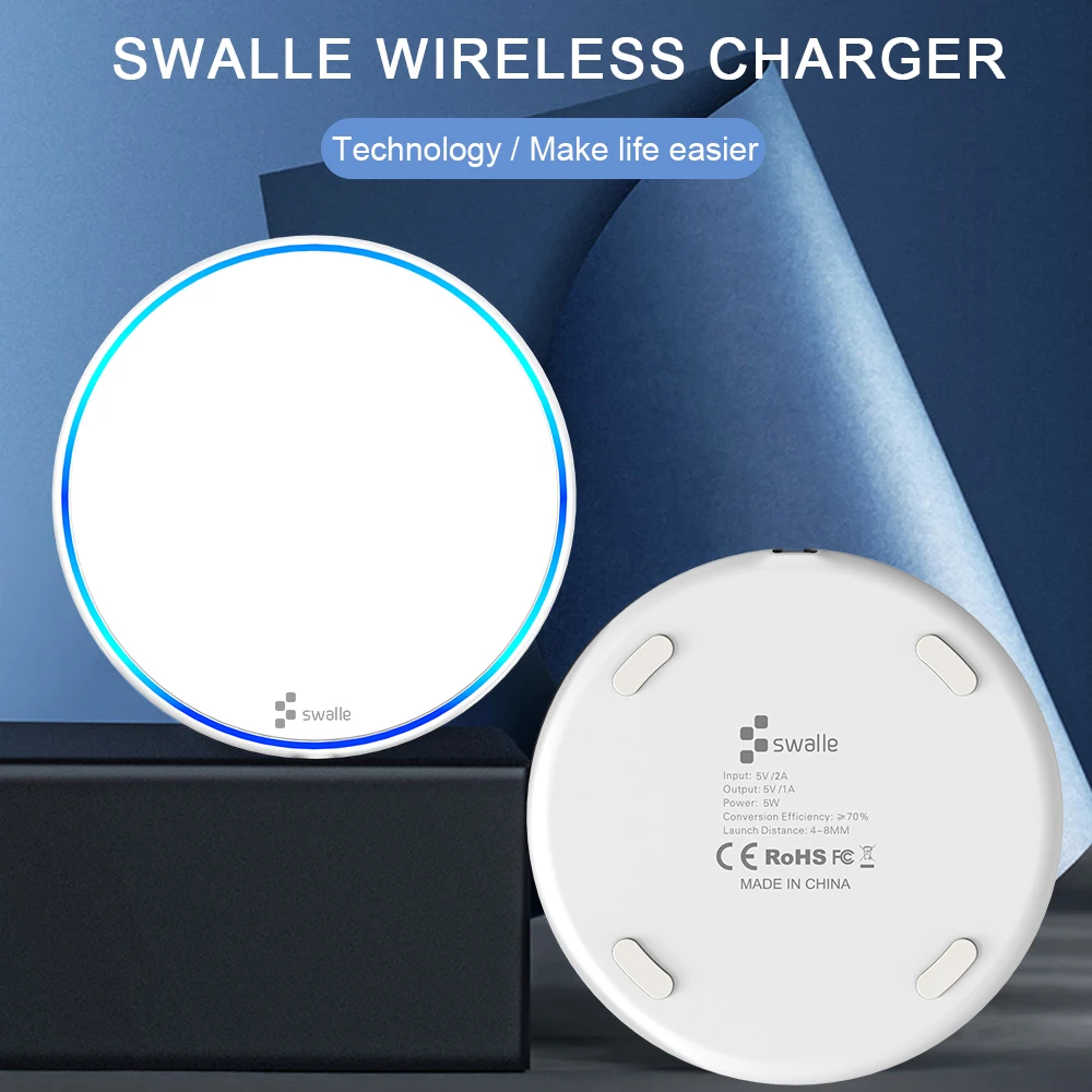 USB зарядное устройство Swalle Беспроводная зарядка для смартфона портативное