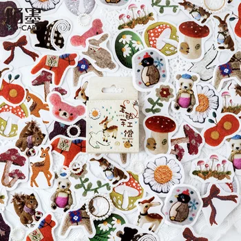 

46Pcs/pack Cute Museum Paper Kawaii For Decoration Diary Scrapbooking Stickers Suppiles