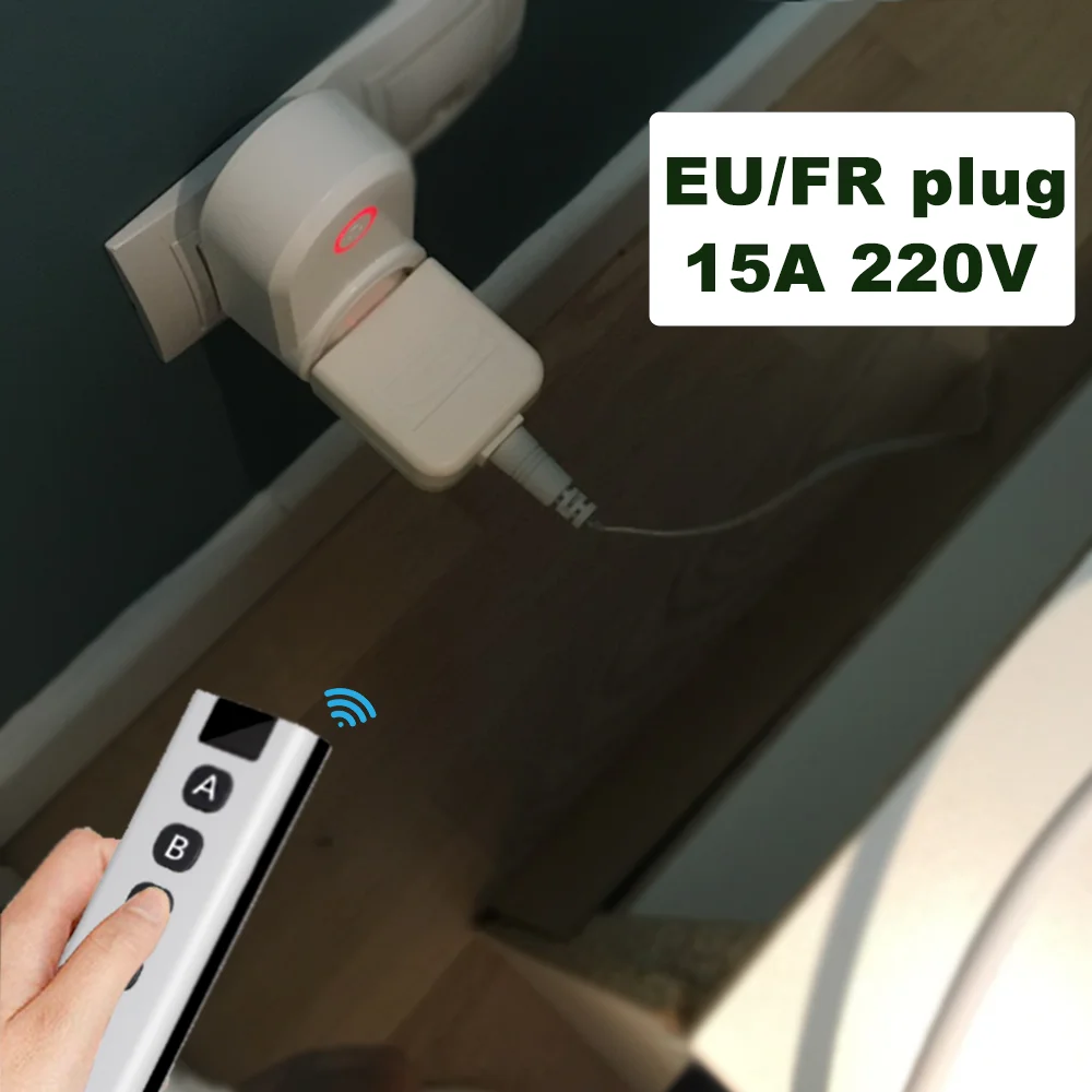 Rf Smart Plug In Socket Wireless Remote Control Switch 433MHz 220v 15A  3000W EU FR Universal Outlet for Smart Home Electrical - AliExpress