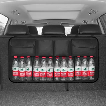 

Oxford Car Trunk Organizer Adjustable Backseat Storage Bag Net High Capacity Multi-use Automobile Seat Back Organizers Universal
