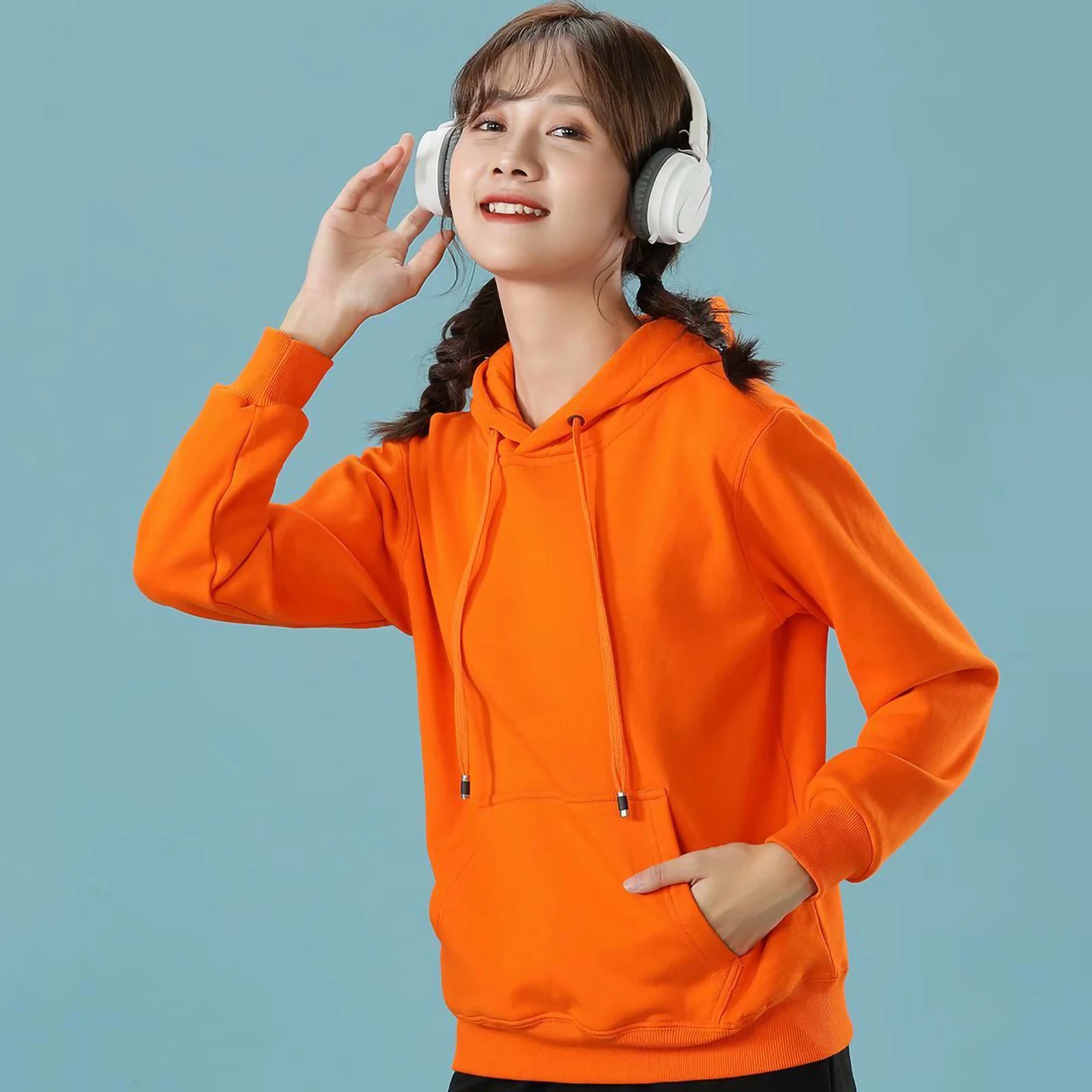 

New Fashion Brand Women's Hoodies 2019 Autumn Winter Female Casual Hoodies Sweatshirts Women Solid Color Thick Hoodies Lady Tops