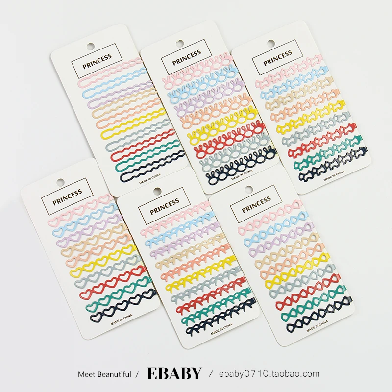 Новинка года. Разноцветный яркие заколки для волос для девочек. Однотонные геометрические заколки для волос с вырезами в форме сердца. Заколки для волос со звездами и узлом. Аксессуары для волос