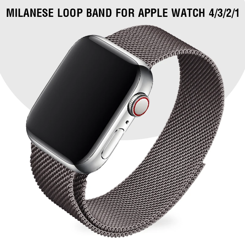 Космический серый ремешок для Apple Watch Milanese i Watch 5 ремешок 44 мм мужской браслет для i Watch полосы 42 мм 38 мм
