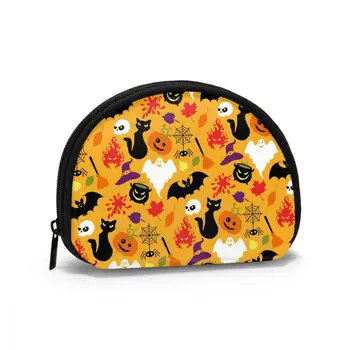 

Women Small Cosmetic Bag Halloween Element Travel Make Up Coin Money Card Lipstick Storage Pouch Purse Bag