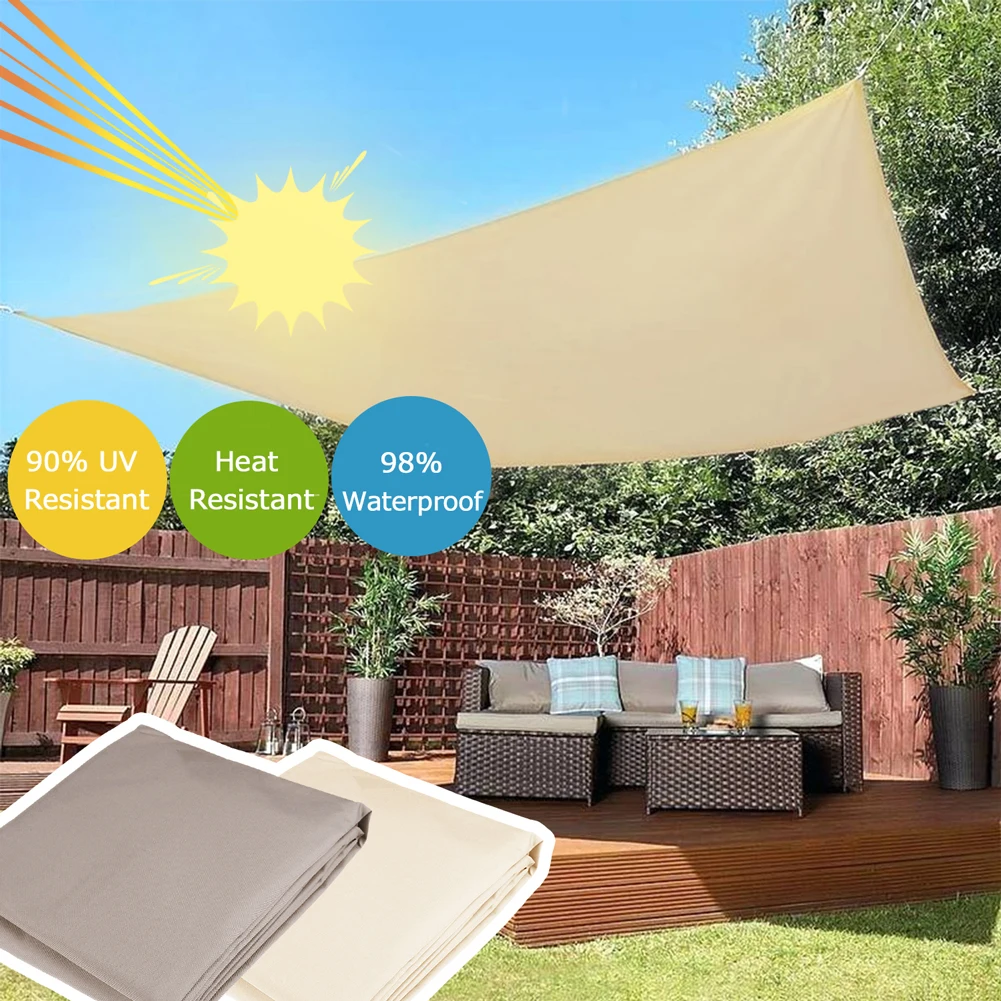Toldos impermeables para exteriores, toldo de lona rectangular para  piscina, jardín, refugio solar - AliExpress