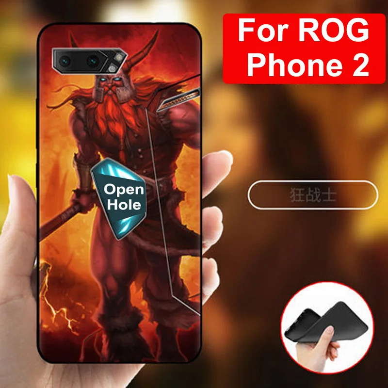 Чехол для Asus ROG Phone2 ZS660KL, чехол с мультипликационным принтом для игр, чехол с полной защитой для телефона ROG II 2, прозрачный мягкий ТПУ противоударный чехол на заднюю панель