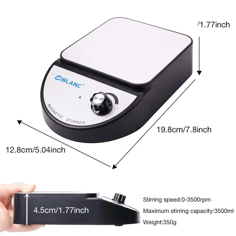 Лабораторная магнитная мешалка Миксер с мешалкой Max помешивая Ёмкость 3500 мл