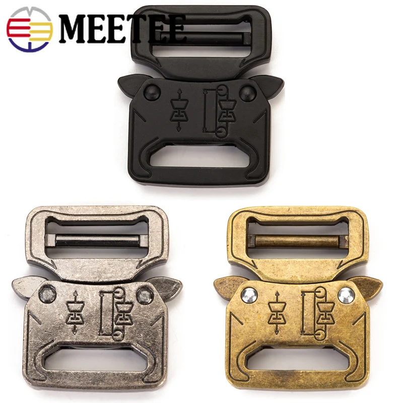 Meetee 1/2/4 шт Пряжка ID27mm открытый металлический ремень крюк для рюкзака поясные