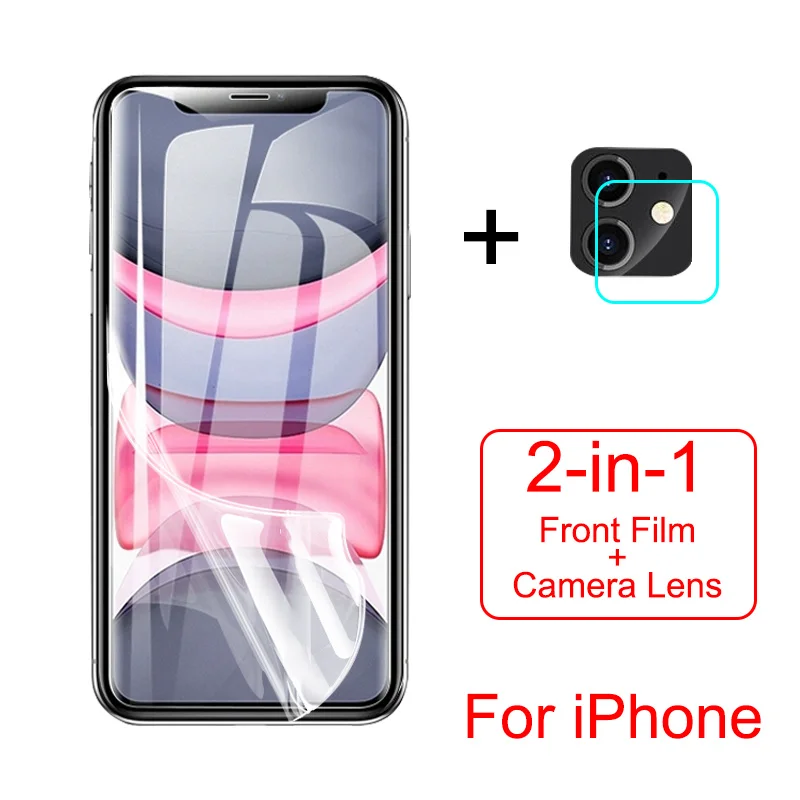 Защита экрана Гидрогелевая пленка для IPhone 11 Pro 6 7 8 6S Plus X XS XR Max mini SE 2020 полное