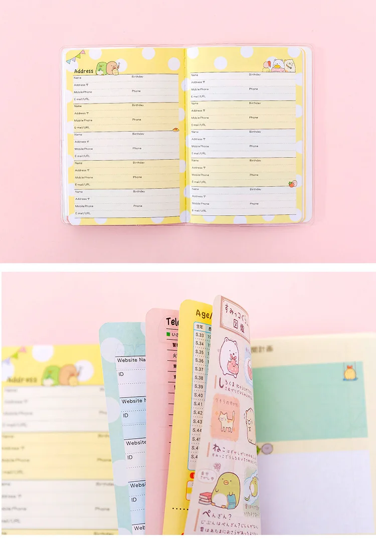 Каваи Сумико гураши календарь блокнот ежедневник еженедельник Note book Time Organizer школьные принадлежности