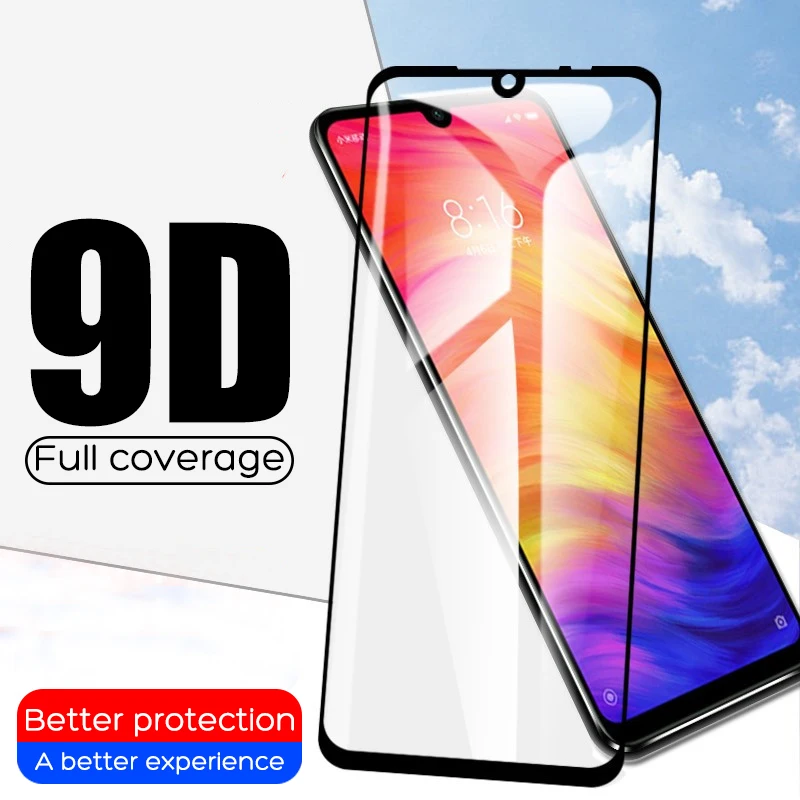

9D Tempered Glass For Xiaomi Redmi note 5 6 7 Pro Screen Protector On The Redmi 6A 6 Pro Glass Protective Glass On Redmi Note 7