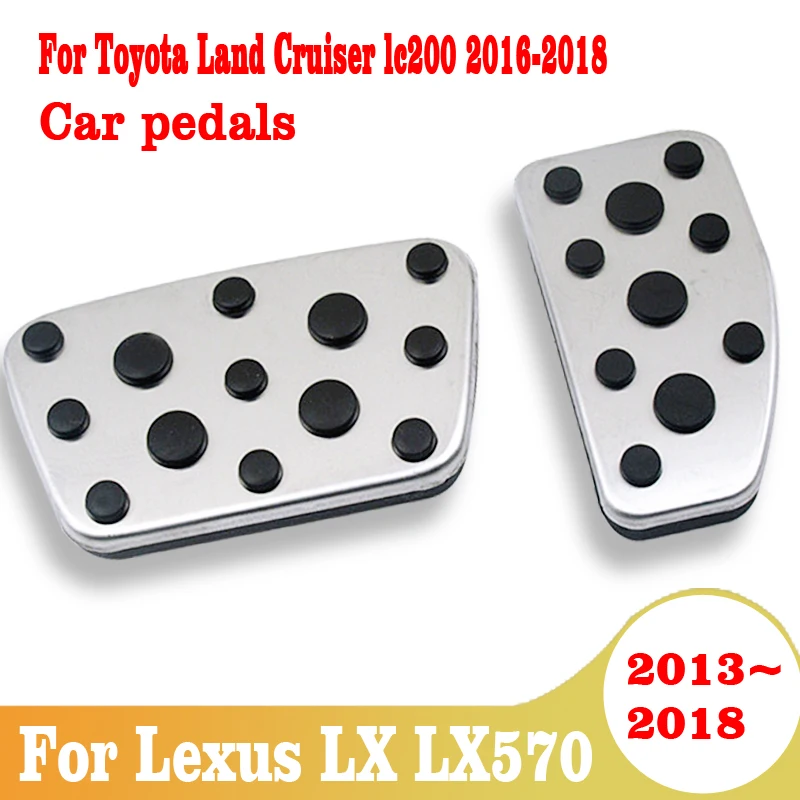 Автомобильные накладки на педали для Lexus LX LX570 2013-2018 Toyota Land Cruiser lc200 2016 2017 2018
