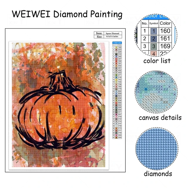 5D Diy Pumpkin Diamond Thanksgiving Painting 4