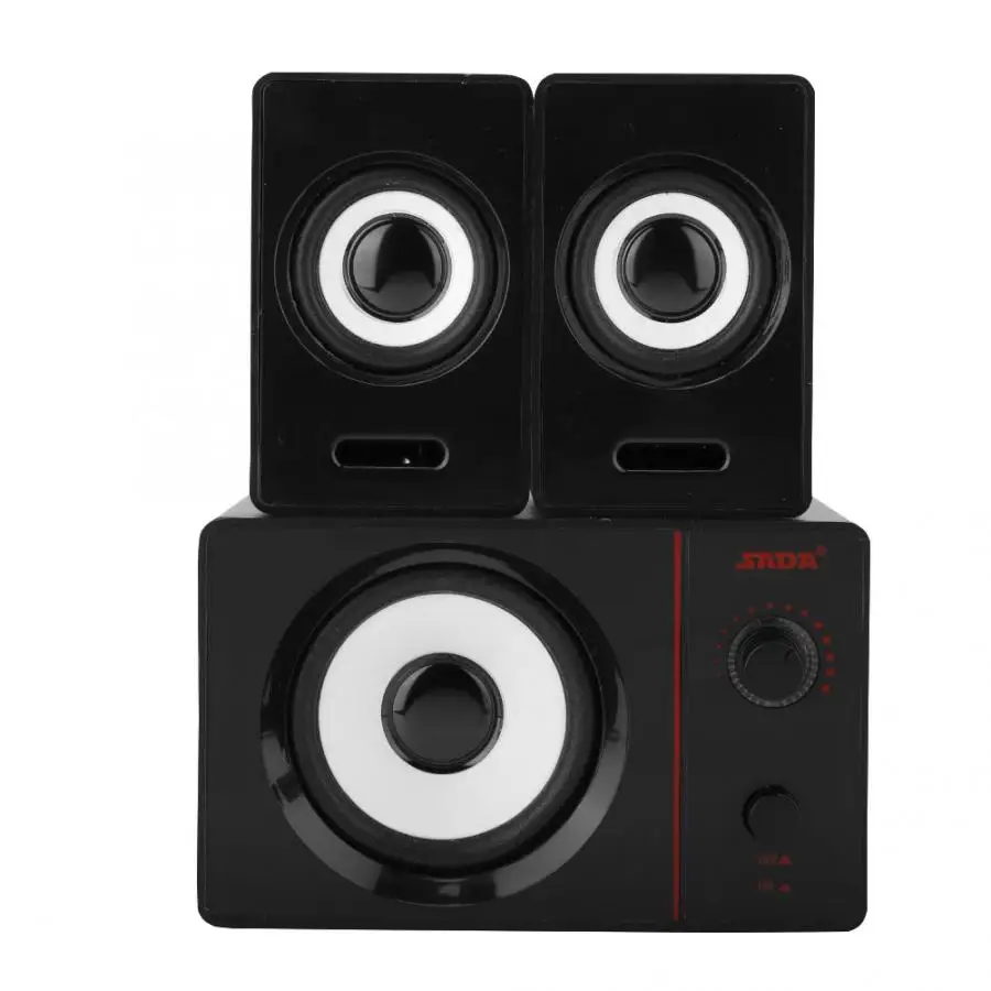 Сада D200D 2,1 стерео окружающие сабвуферы ноутбук колонки Lossless с функцией подачи Хай-Фай музыки и Шум шумоподавления Прозрачный поликарбонатный колонки