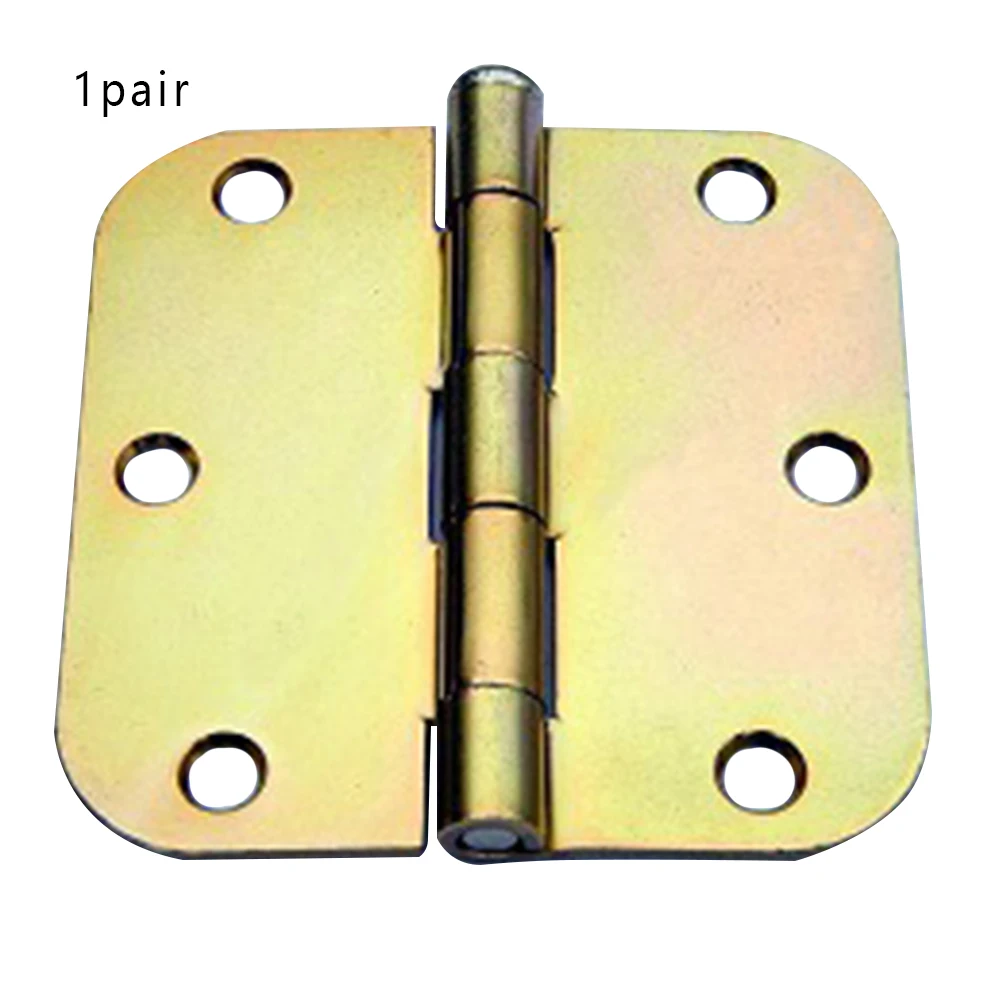 

1 Pair Bookcase Cabinet Plating With Screws Jewelry Box Rounded Edge Iron Antique Accessories Furniture Hardware Drawer Hinges