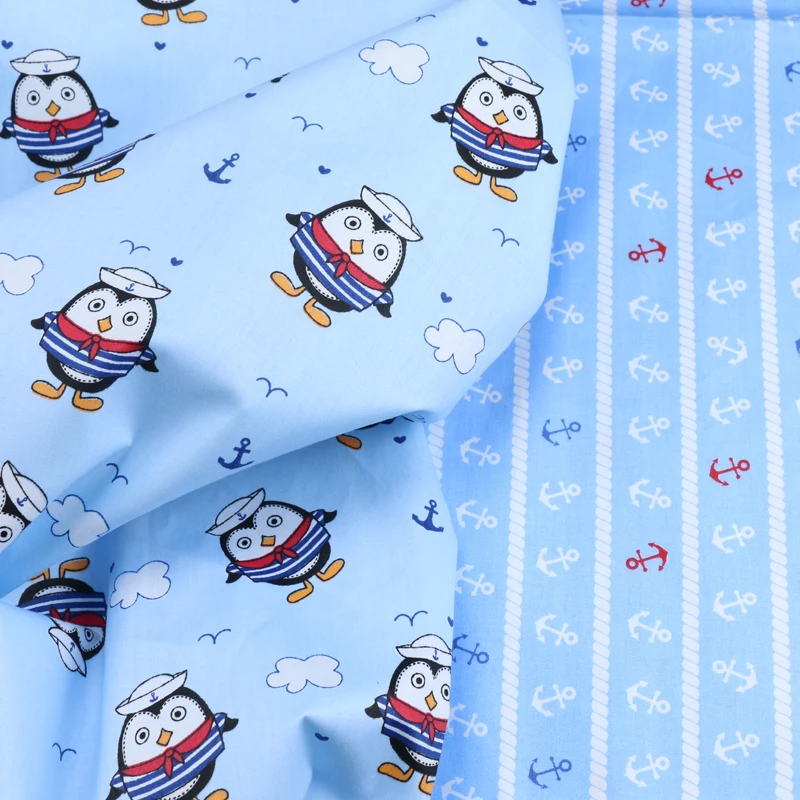 160 см* 50 см синяя Сова мальчик хлопковая ткань дети nursey постельные принадлежности стеганая одежда для малышей декоративная ткань швейная ткань